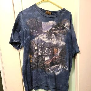 Vintage 1998 The Mountain Train T Shirt Size XL Jerome AZ Blue